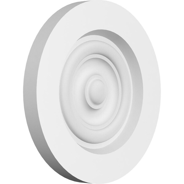 Ekena Millwork Standard Grayson Bullseye Rosette with Square Edge, 5"W x 5"H x 1/2"P ROSP050X050X050GRY02 - main